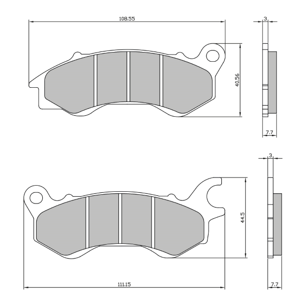 Plaquettes de frein organiques RMS Linhai Cygnus 