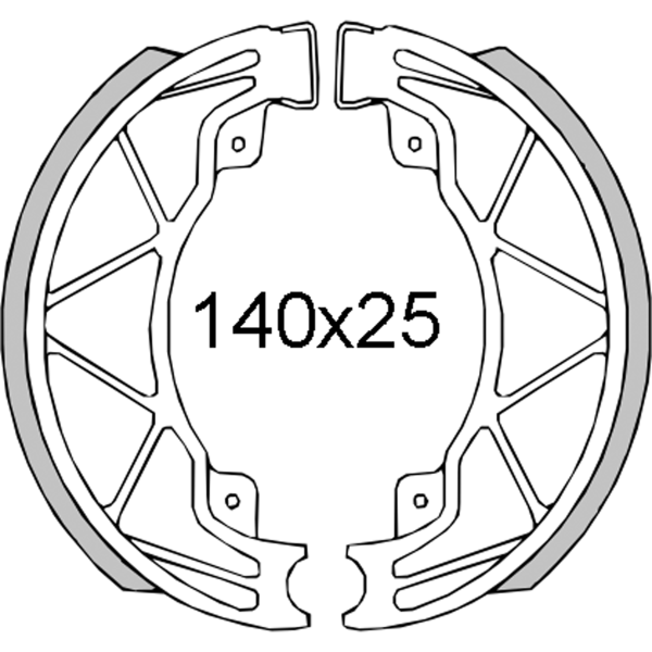 MÃ¢choires de frein arriÃ¨re RMS Piaggio Liberty 4t/Hexagon Lx 125cc 1998&gt; 