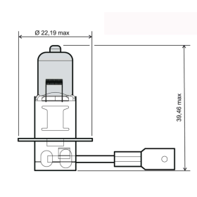 Ampoule RMS H3 12V 55W - bleu