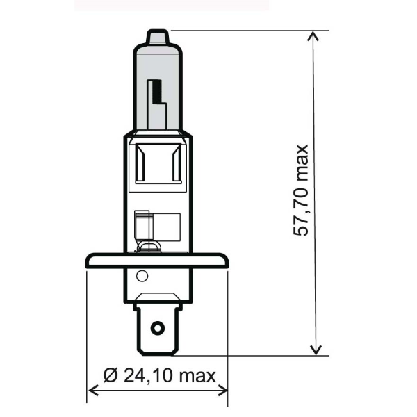 Ampoule RMS H1 12V 55W - bleu 