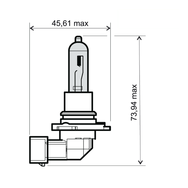 Ampoule RMS hb3 12V 65W - Blanche 