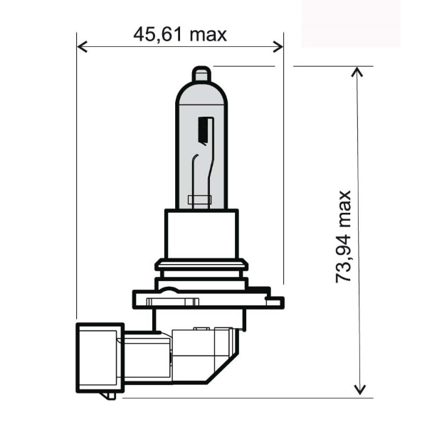 Ampoule RMS hb3 12V 65W - Blanche 