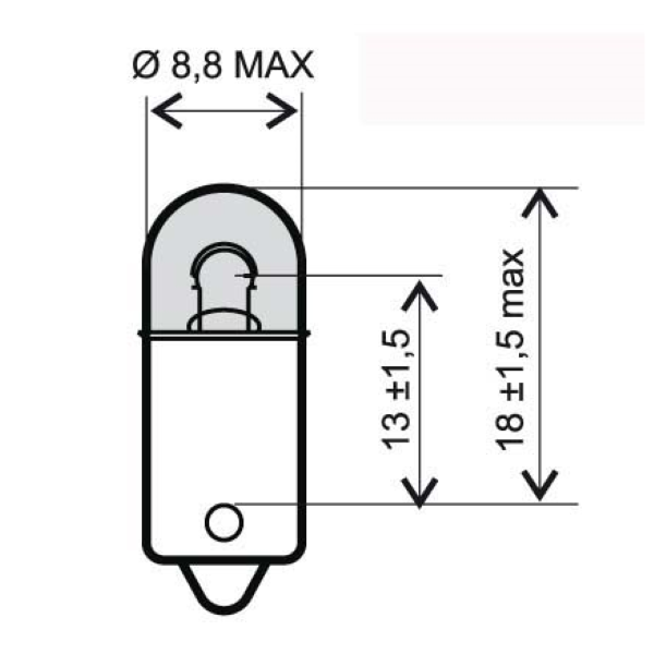 Ampoule RMS 6V 4W BA9S - Blanche 