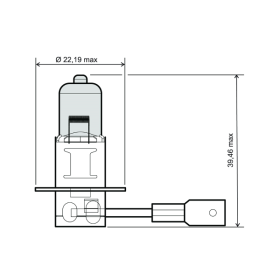 Ampoule RMS H3 12V 55W - bleu