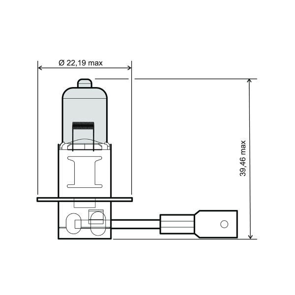 Ampoule RMS H3 12V 55W - bleu 