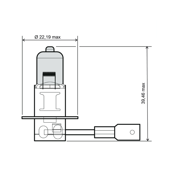 Ampoule RMS H3 12V 55W - Blanche 