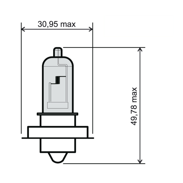 Ampoule RMS 12V 15W P26S - Blanche 