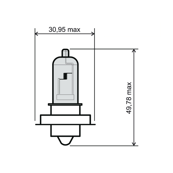 Ampoule RMS 12V 20W P26S - Blanche 