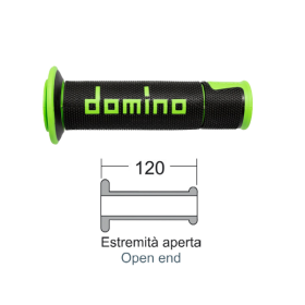 DOMINO Poignées Road-Racing noir/vert
