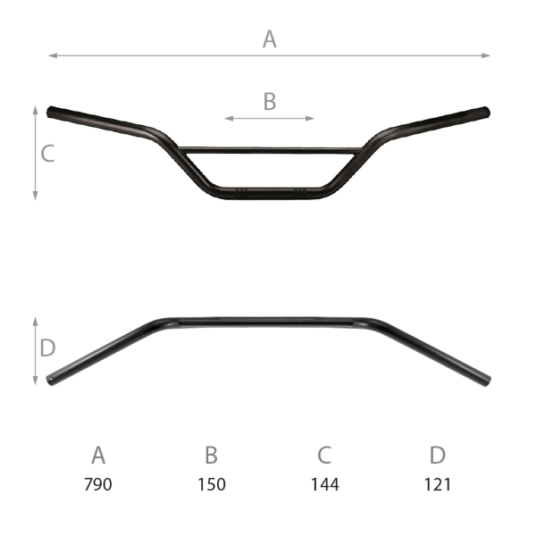 Guidon Domino Offroad L - 790mm 