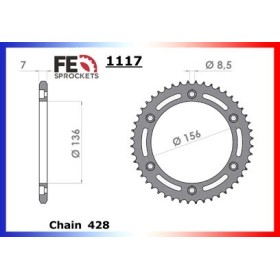 Kit chaîne Acier - PR3 Supermoto - 125 - AJP 2019-2019
