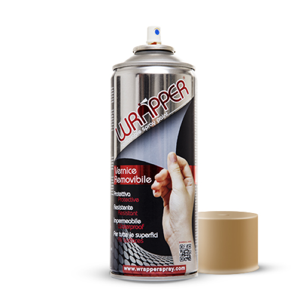 Wrapper Bombe de peinture amovible beige sable 400ml 