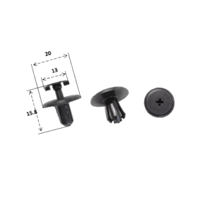 Rivet plastique RMS Yamaha 902690707600