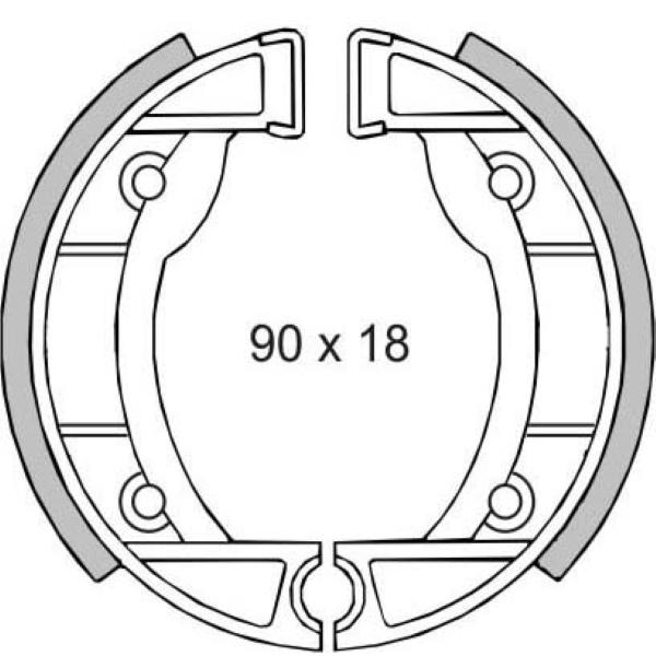 Jeu de mÃ¢choires de frein RMS Classic Piaggio Ciao/Si 114408-498427 