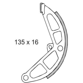 Mâchoires de frein arrière RMS Classic Piaggio Ciao/Bravo/Si 50cc 4145574