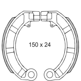 Mâchoires de frein RMS Classic Piaggio Vespa Px 125-150cc 414450