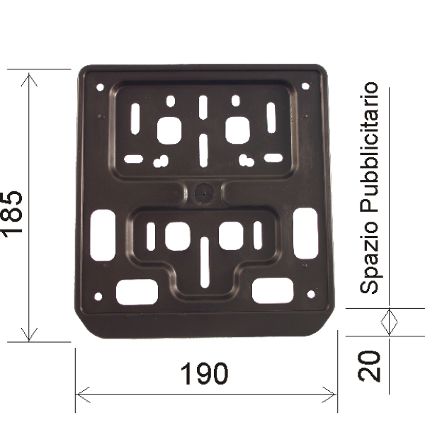 Porte-plaque RMS Classic Standard pour moto et scooter 