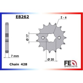 Kit chaîne Acier - Coguar - 125 - GILERA 1999-2001
