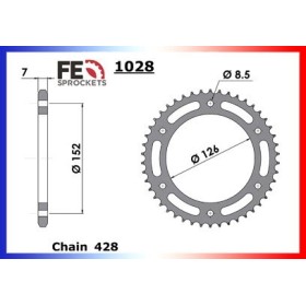 Kit chaîne Acier - XRX AC SM - 125 - HYOSUNG 2008-2008
