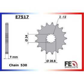 Kit chaîne Acier - ZR Zephyr - 1100 - KAWASAKI 1992-1993 