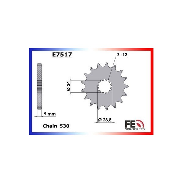 Kit chaîne Acier - ZR Zephyr - 1100 - KAWASAKI  1992-1993  