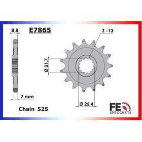 Kit chaîne Acier - Z D - 1000 - KAWASAKI 2013-2013 