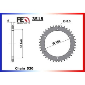 Kit chaîne Acier - 250 - 250 - XROAD 2004-2004