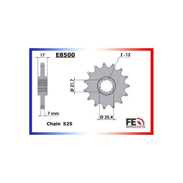 Kit chaîne Acier - CB - 500 - HONDA  2002-2003  