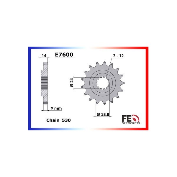 Kit chaîne Acier - ZRX C - 1200 - KAWASAKI  2004-2004  