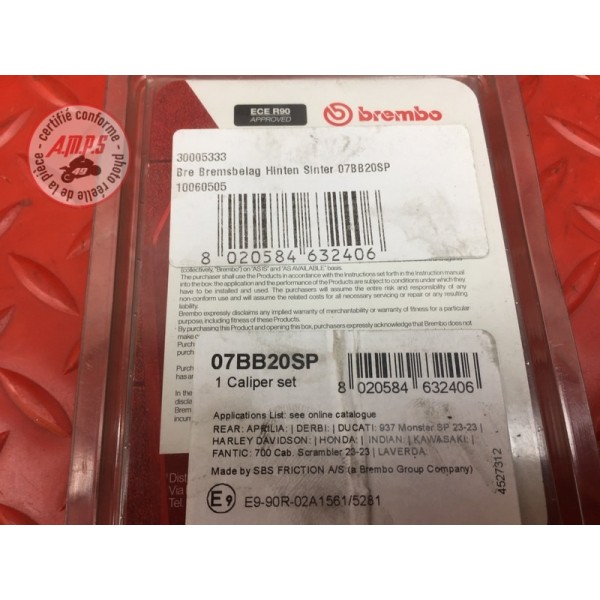 Plaquette de frein arriere neuve Brembo 