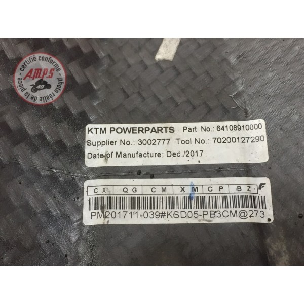Coque de garde boue avant carbone Ktm 790 Duke 2018 à 2020
