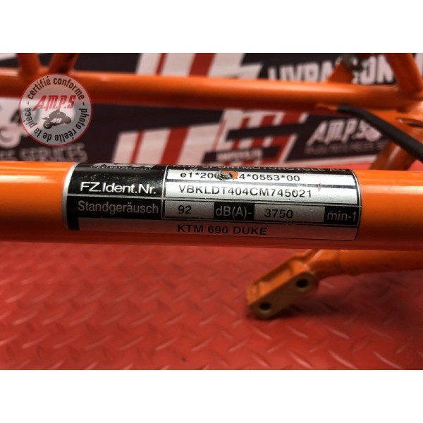 Cadre avec carte grise KTM 690 DUKE 4 2012 à 2015