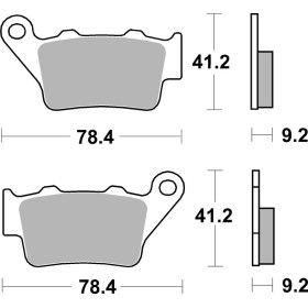 PLAQUETTES BREMBO SINTER 07BB02SP EQU. GALFER FD165