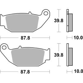 PLAQUETTE ARRIERE HONDA 125 MSX/250 CRF L 2014