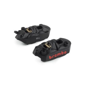 PAIRE ETRIERS M4 ANODISES NOIR RADIAUX MONOBLOC 108MM 2020