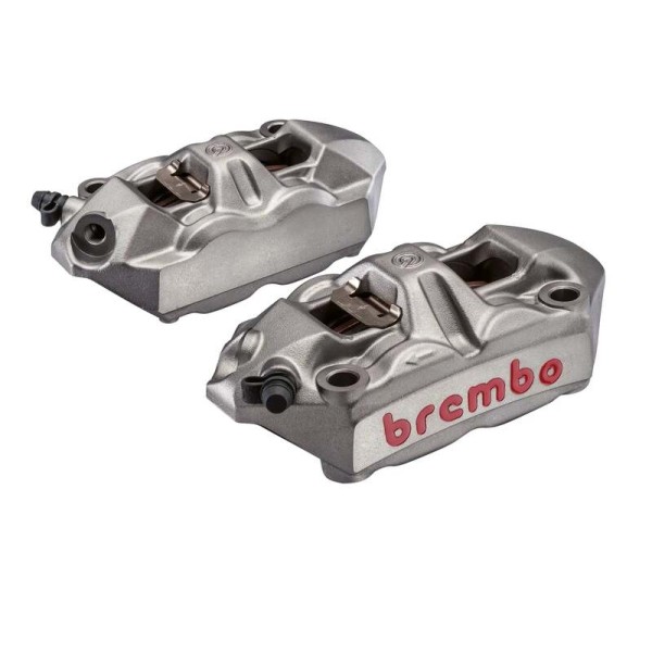 PAIRE ETRIERS M4 BRUT RADIAUX MONOBLOC MOULE ENTRAXE 108