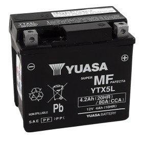 Batterie AGM Activated Pré-remplie YUASA YTX5L (5LBS)