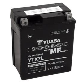 Batterie AGM Activated Pré-remplie YUASA YTX7L (7LBS)