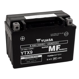 Batterie AGM Activated Pré-remplie YUASA YTX9 (9BS)