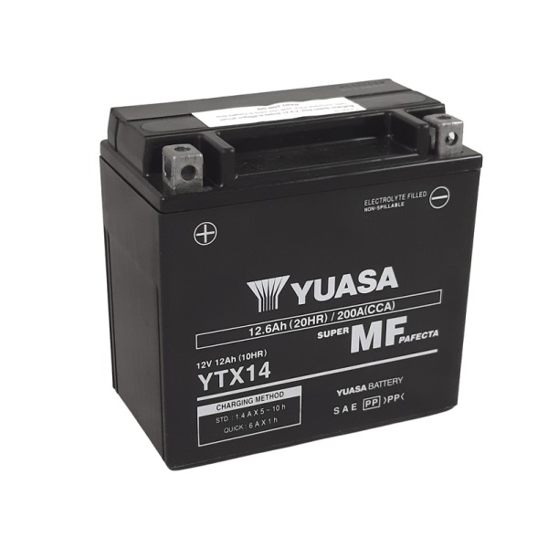 Batterie AGM Activated Pré-remplie YUASA YTX14 (14BS)