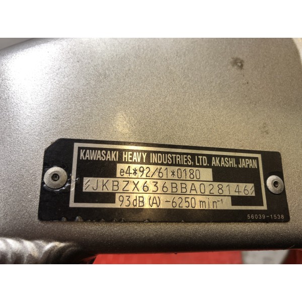 Cadre avec carte grise Kawasaki ZX-6R 636 2003 à 2004
