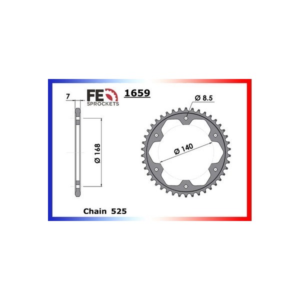 Kit chaîne Acier - F R Abs (fixations cour. 8,5mm) - 800 - BMW  2017-2019  