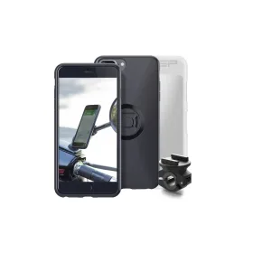 Pack complet SP-CONNECT Moto Bundle fixé sur rétroviseur iPhone 8+/7+/6S+/6+