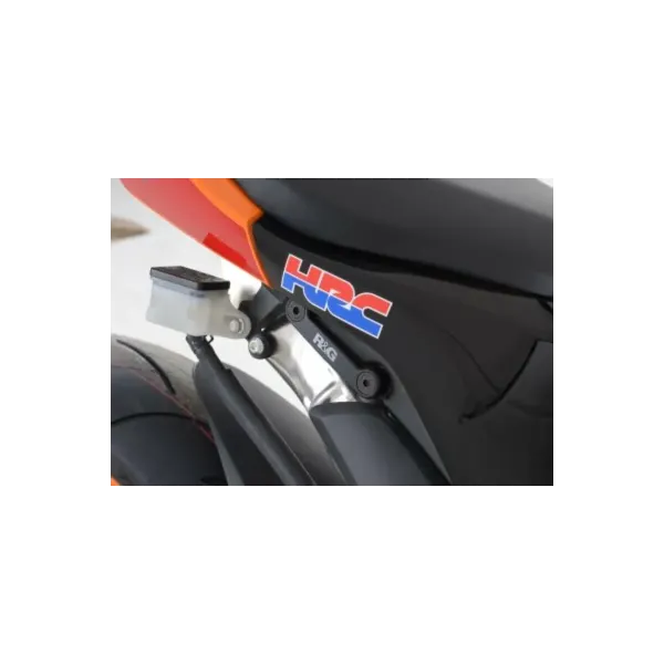 Caches orifices repose-pieds arrière R&G RACING noir Honda CBR600RR