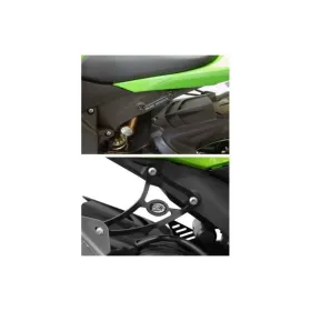 Kit suppression repose-pieds arrière R&G RACING noir Kawasaki ZX6R/RR