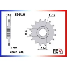 Pignon de sortie de boîte - GSXR A Abs - 1000 - SUZUKI 2017-2019 
