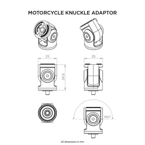 QUADL MOTORCYCLE KNUCKLE ADAPTOR