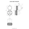 QUADL VENT CAR MOUNT